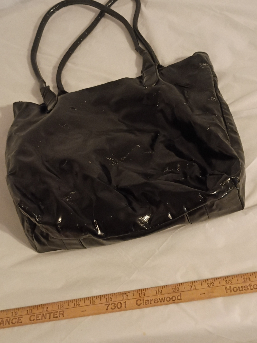 Nine West Black Patent Shoulder Tote